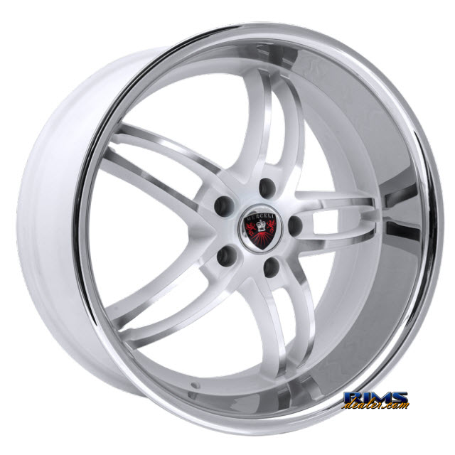 Pictures for MERCELI Wheels M16 - Chrome Lip Machined w/ Silver