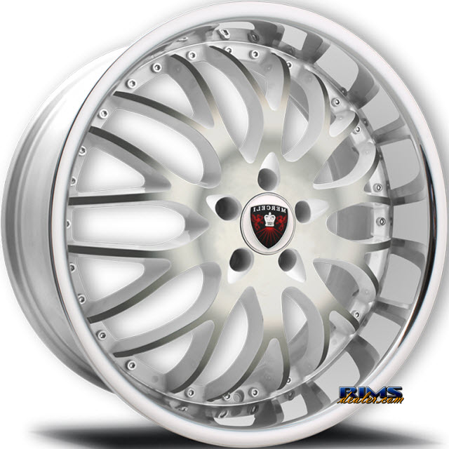 Pictures for MERCELI Wheels M11 - Chrome Lip machined w/ white