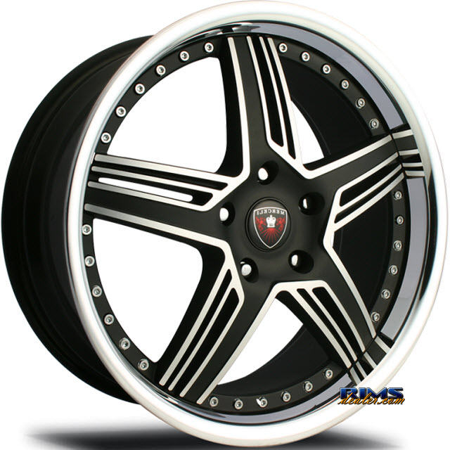 Pictures for MERCELI Wheels M13 - Chrome Lip machined w/ black