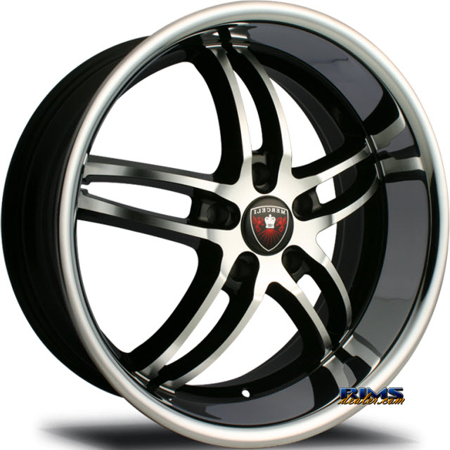 Pictures for MERCELI Wheels M16 - Chrome Lip black w/ chrome lip