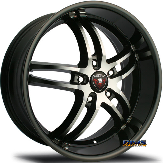 Pictures for MERCELI Wheels M16 machined w/ black