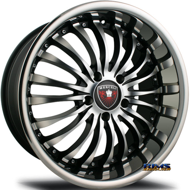 Pictures for MERCELI Wheels M20 - Chrome Lip machined w/ black