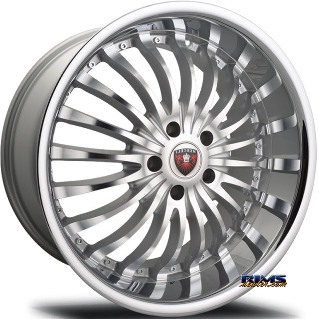Pictures for MERCELI Wheels M20 - Chrome Lip machined w/ silver