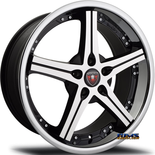 Pictures for MERCELI Wheels M41 - Chrome Lip machined w/ black