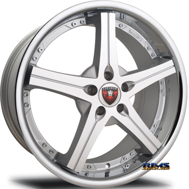 Pictures for MERCELI Wheels M41 - Chrome Lip machined w/ silver