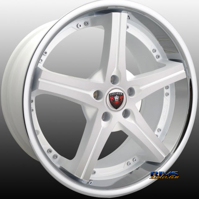 Pictures for MERCELI Wheels M41 - Chrome Lip machined w/ white