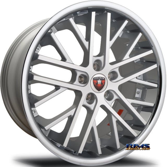 Pictures for MERCELI Wheels M45 - Chrome Lip machined w/ silver