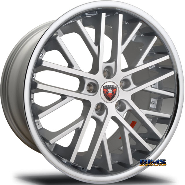 Pictures for MERCELI Wheels M45 - Chrome Lip machined w/ white