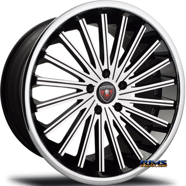 Pictures for MERCELI Wheels M46 - Chrome Lip machined w/ black