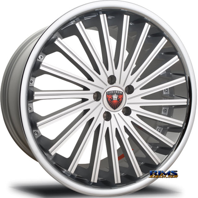 Pictures for MERCELI Wheels M46 - Chrome Lip machined w/ silver