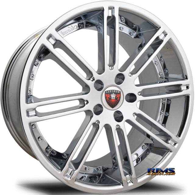 Pictures for MERCELI Wheels M48 - Chrome Lip machined w/ silver