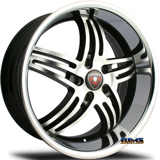 Pictures for MERCELI Wheels M4 - Chrome Lip machined w/ black