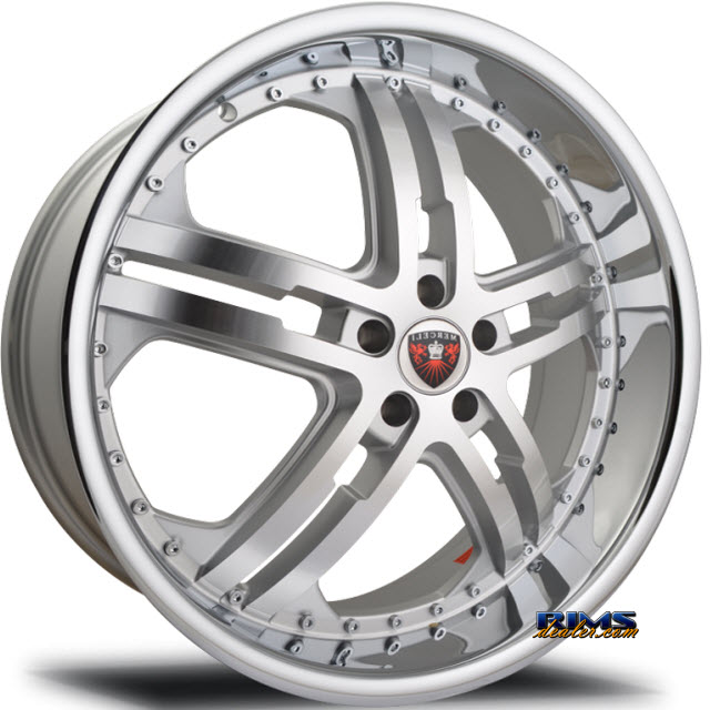 Pictures for MERCELI Wheels M6 - Chrome Lip machined w/ silver