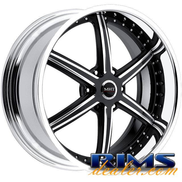Pictures for MHT Forged STILLETO (6-LUG) machined w/ black