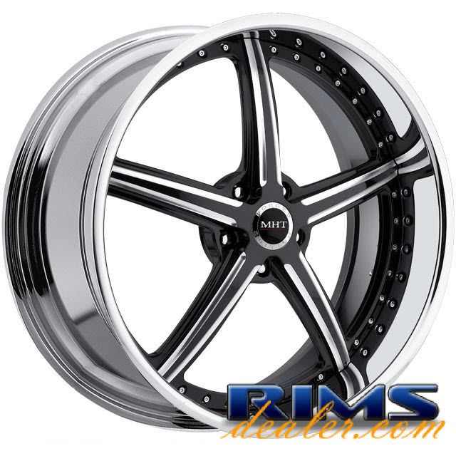 Pictures for MHT Forged STILLETO (5-LUG) machined w/ black