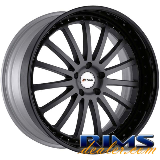 Pictures for PETROL Faust gunmetal flat w/ black lip