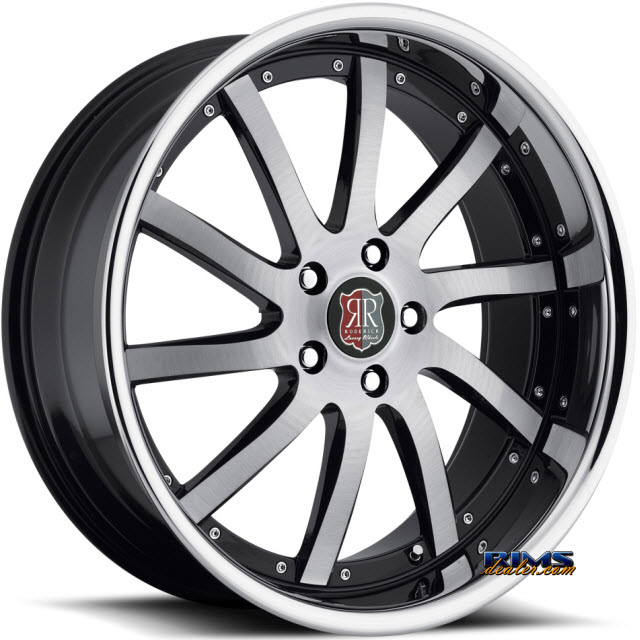 Pictures for Roderick Luxury Wheels RW4 black w/ chrome lip