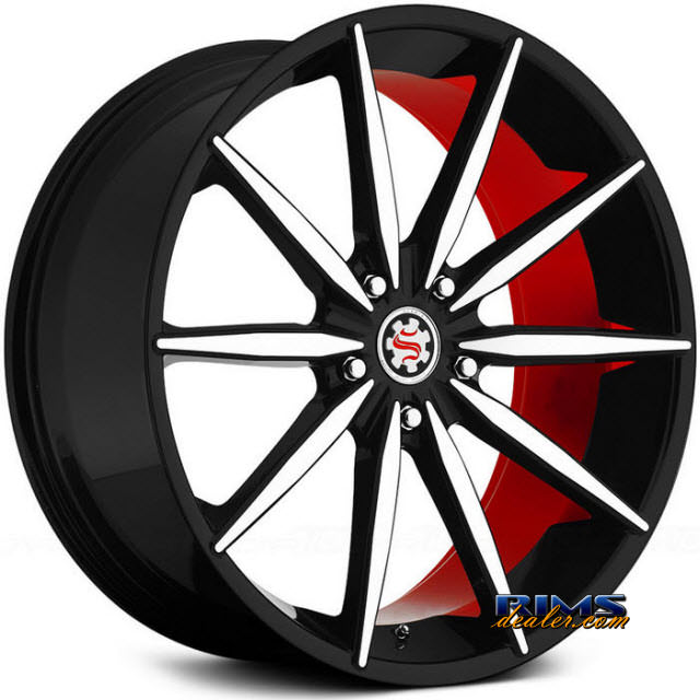 Pictures for Scarlet SW2-M Monroe black machined w/ red inner