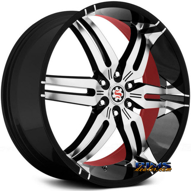Pictures for Scarlet SW8-M Taylor black machined w/ red inner