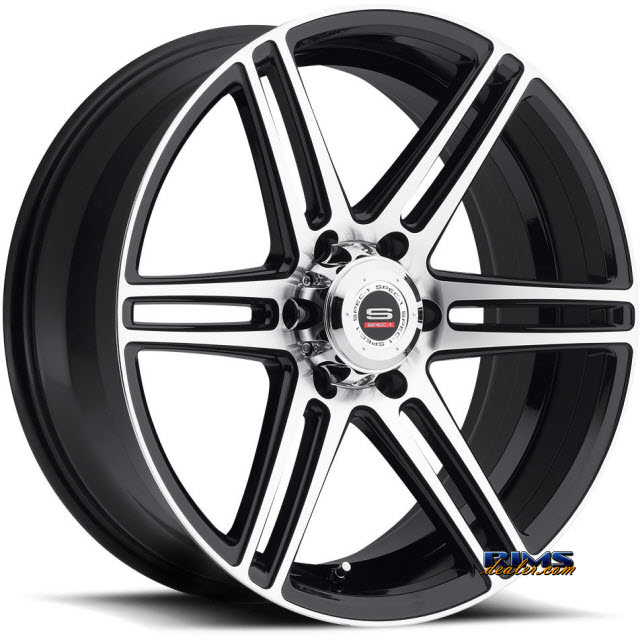 Pictures for Spec 1 Wheels SP-22 black gloss w/ machined
