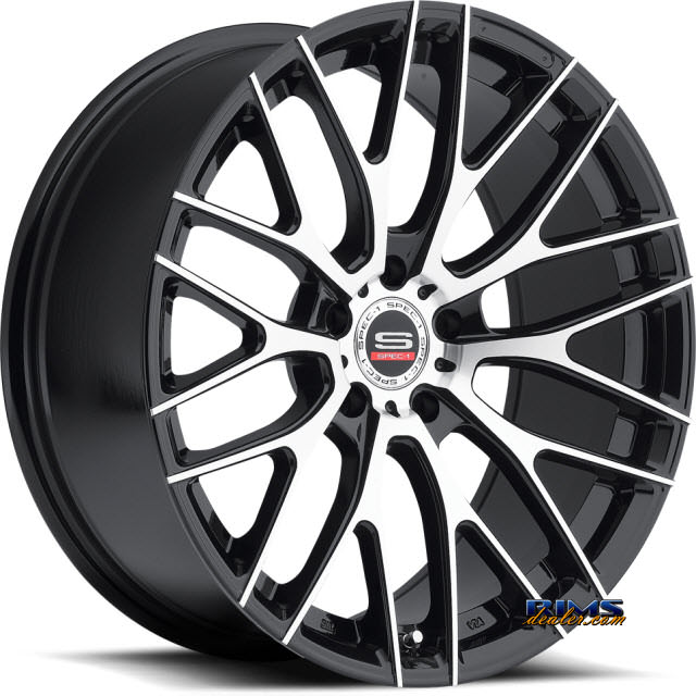 Pictures for Spec 1 Wheels SP-6 black gloss w/ machined