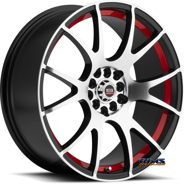 Pictures for Spec 1 Wheels SP-2 Red Inner black gloss w/ machined