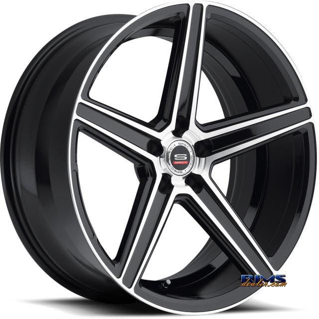 Pictures for Spec 1 Wheels SP-8 black gloss w/ machined