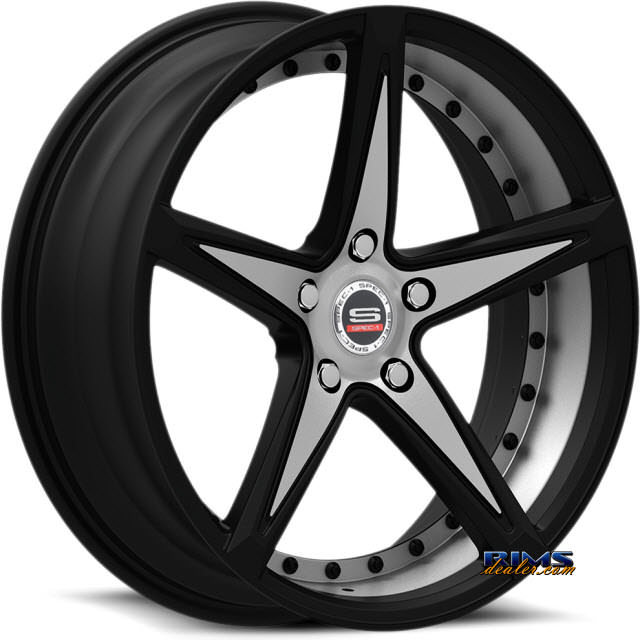 Pictures for Spec 1 Wheels SPM-78 black gloss w/ machined