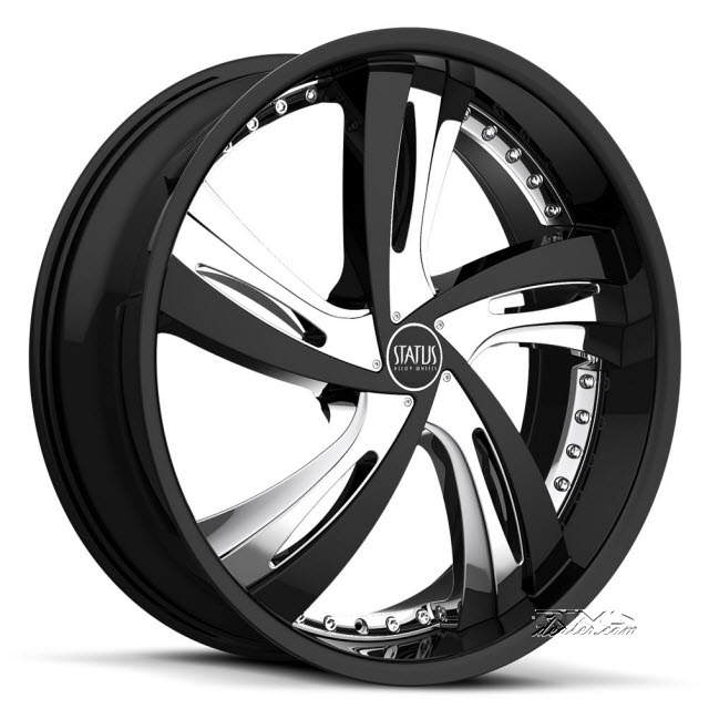 Pictures for STATUS Fantasy S835 (5-lug only) black chrome