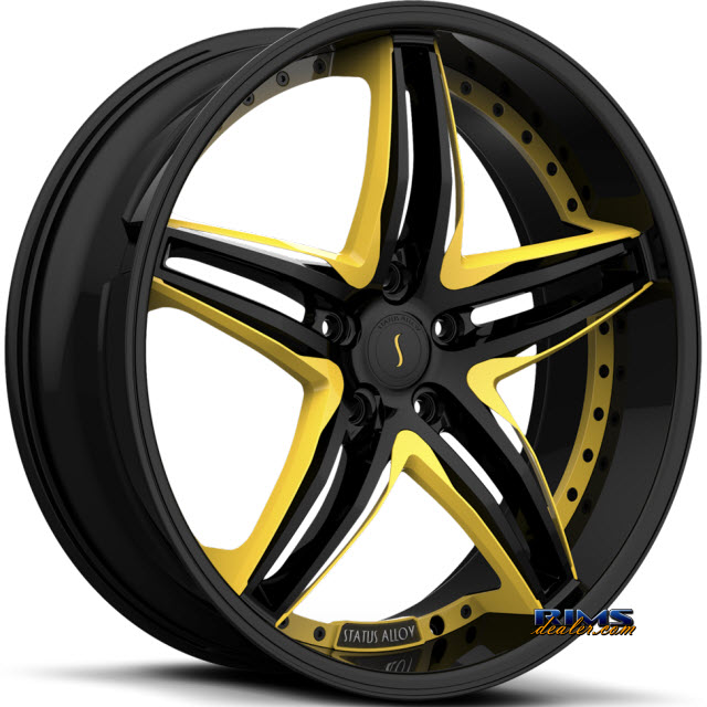 Pictures for STATUS S837 Haze (custom yellow / 5-Lug only) black gloss