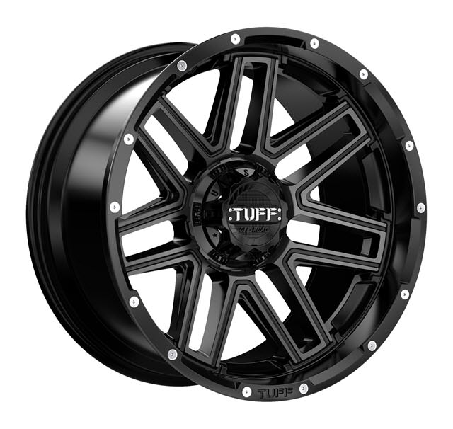 Pictures for Tuff A.T Wheels T17 (Tinted face) Satin Black