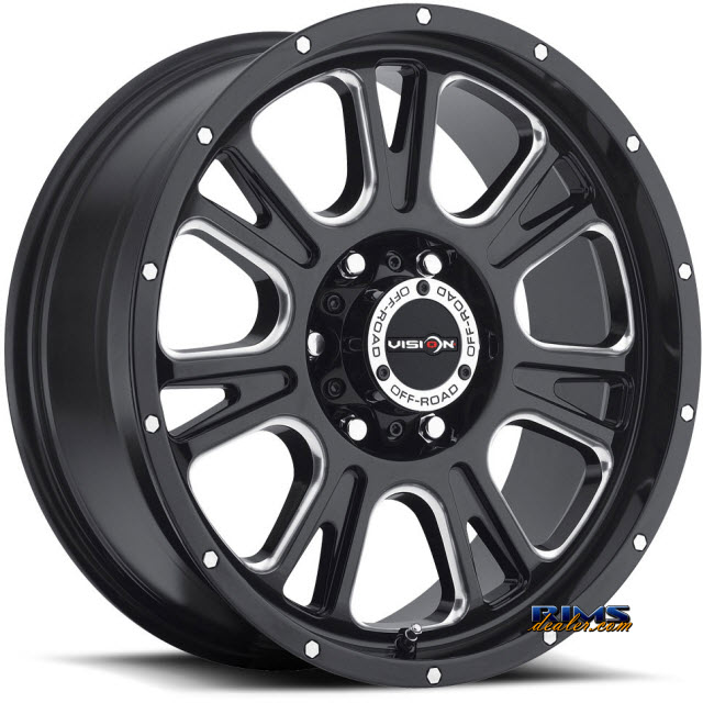 Pictures for Vision Wheel 399 Fury - Green Tint black gloss