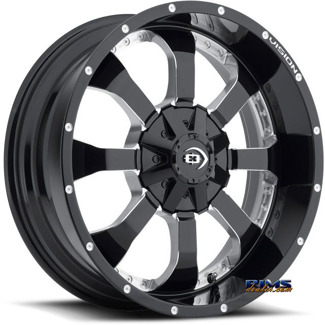 Pictures for Vision Wheel 420 Locker (milled) Black Flat w/ Machined
