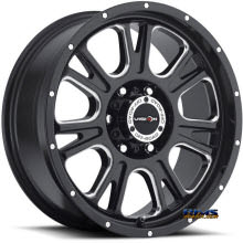 Vision Wheel Fury 399 black flat w/ machined Vision Wheel Fury 399 black flat w/ machined