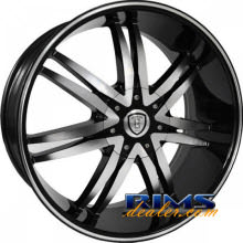 BORGHINI B14 machined black w/stripe